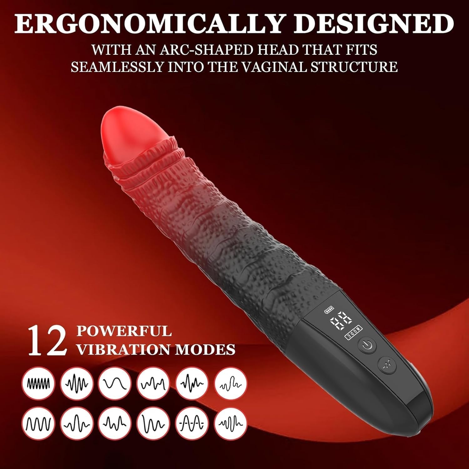 GlowStroke LED Dildo Vibrator Wand