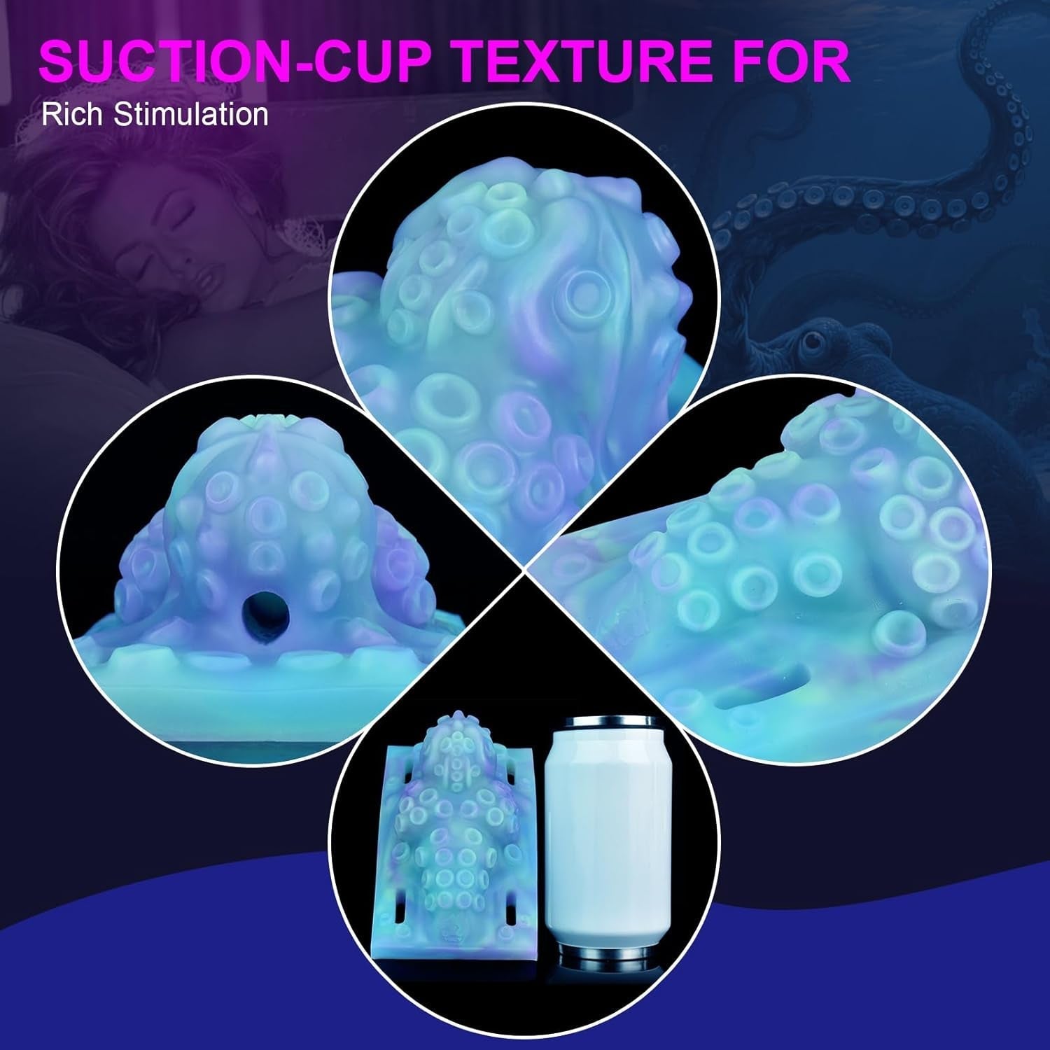 GlowTide Tentacle Clit Grinder with Belt