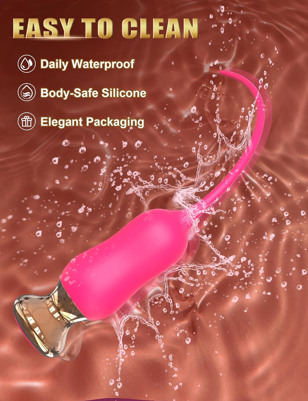 GoldRush Gold-Plated Urethral Vibrator Wand