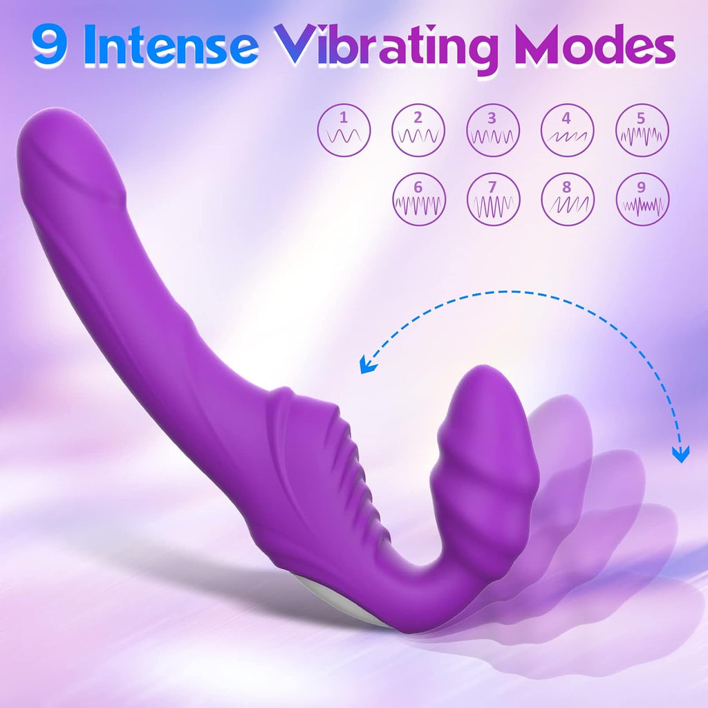 GrindFit Ergonomic Strapless Strap-On Dildo Vibrator