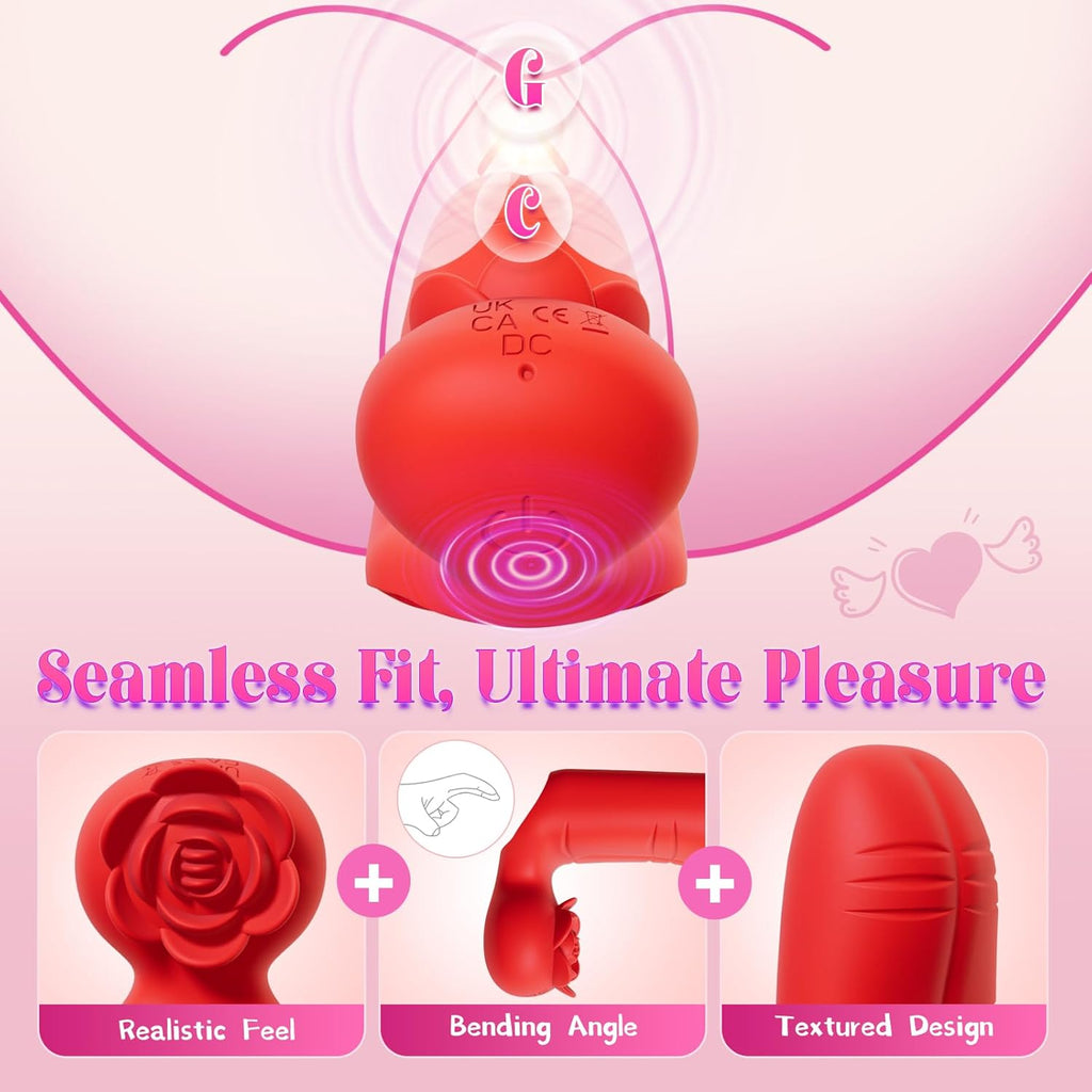 GripBloom Dual-Finger Rose Vibrator