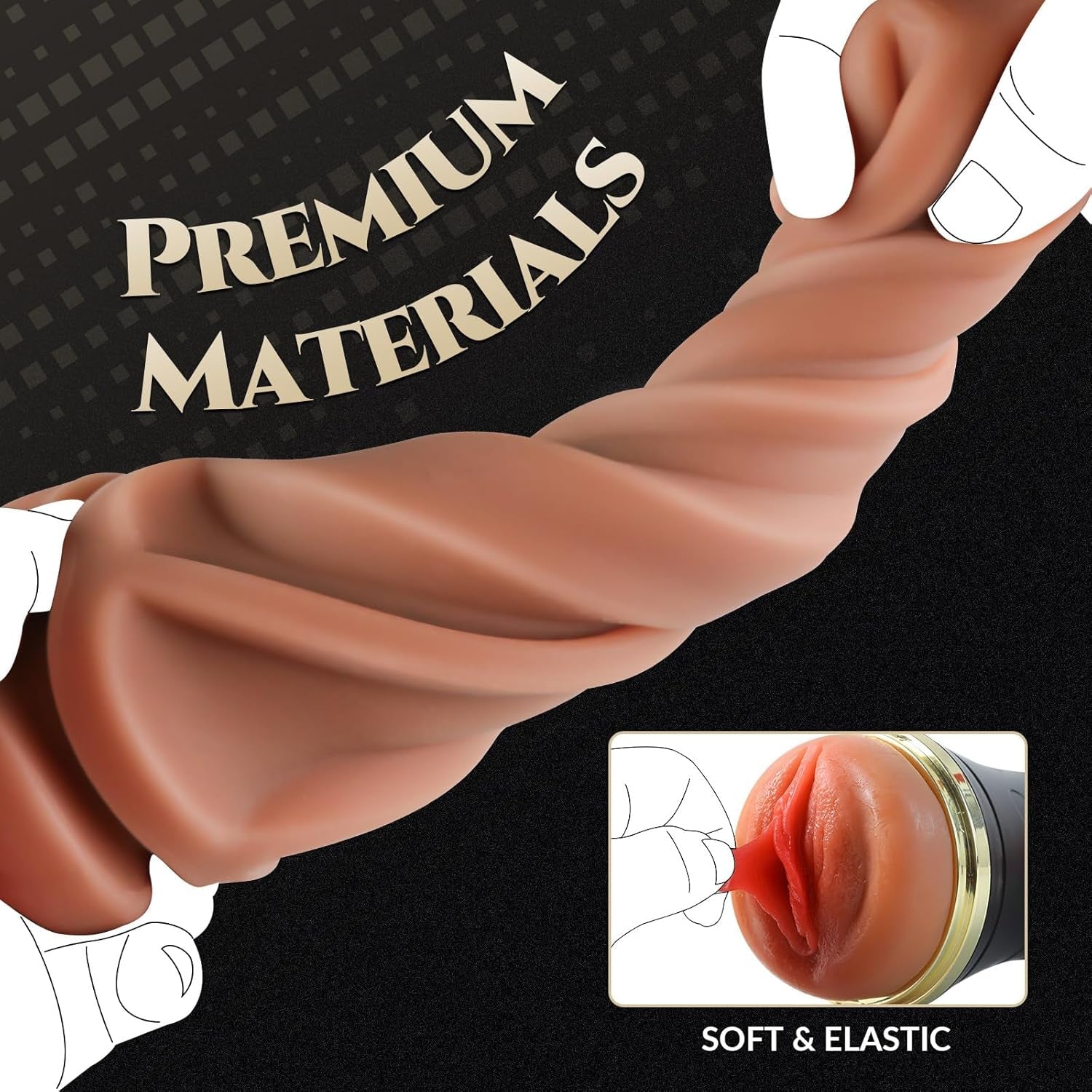 GripLuxe 7.5” Realistic Pocket Pussy Fleshlight Stroker