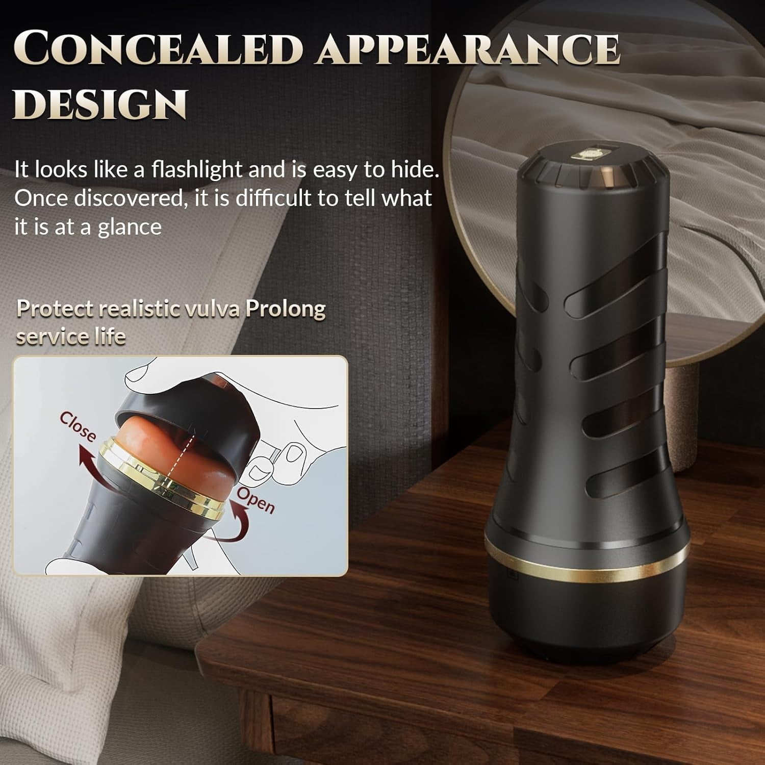 GripLuxe 7.5” Realistic Pocket Pussy Fleshlight Stroker