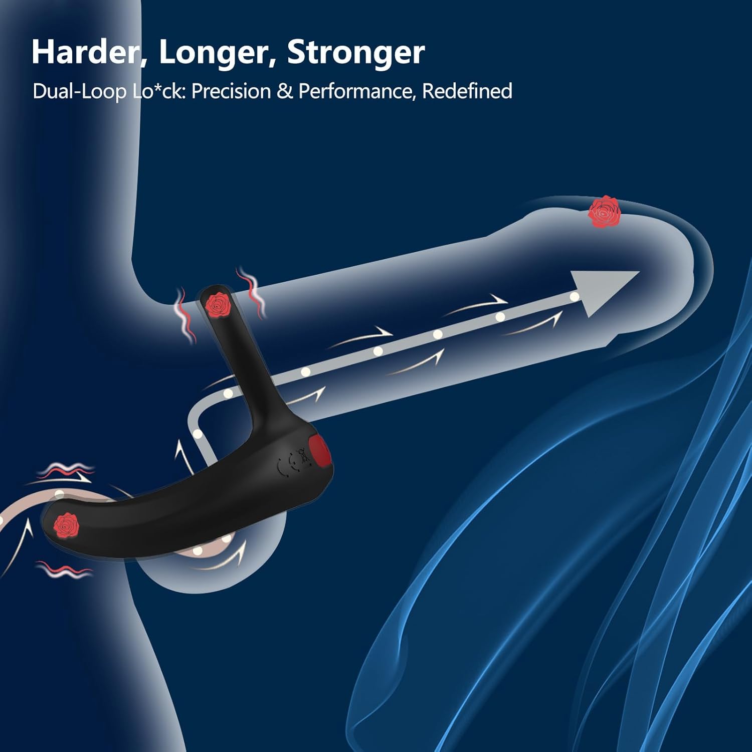 GripPulse Vibrating Dual Cock Ring