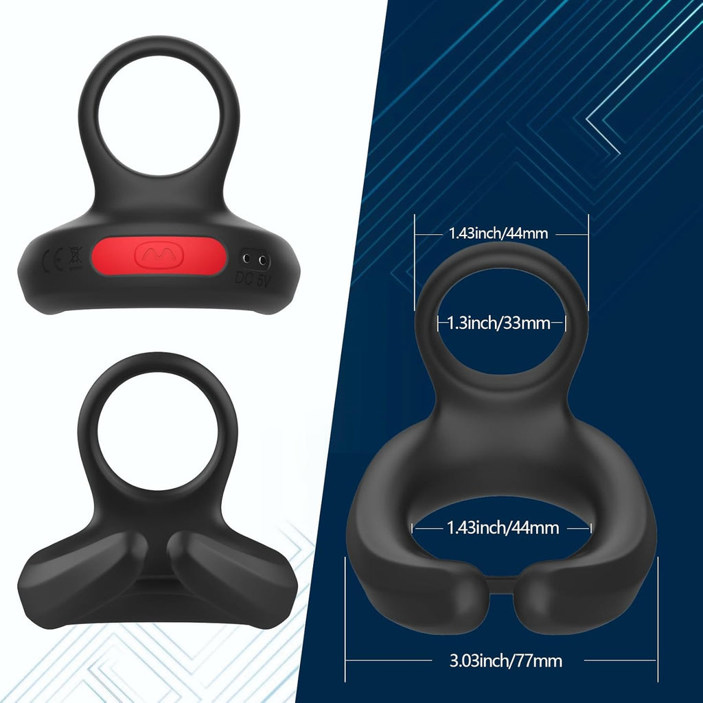 GripPulse Vibrating Dual Cock Ring