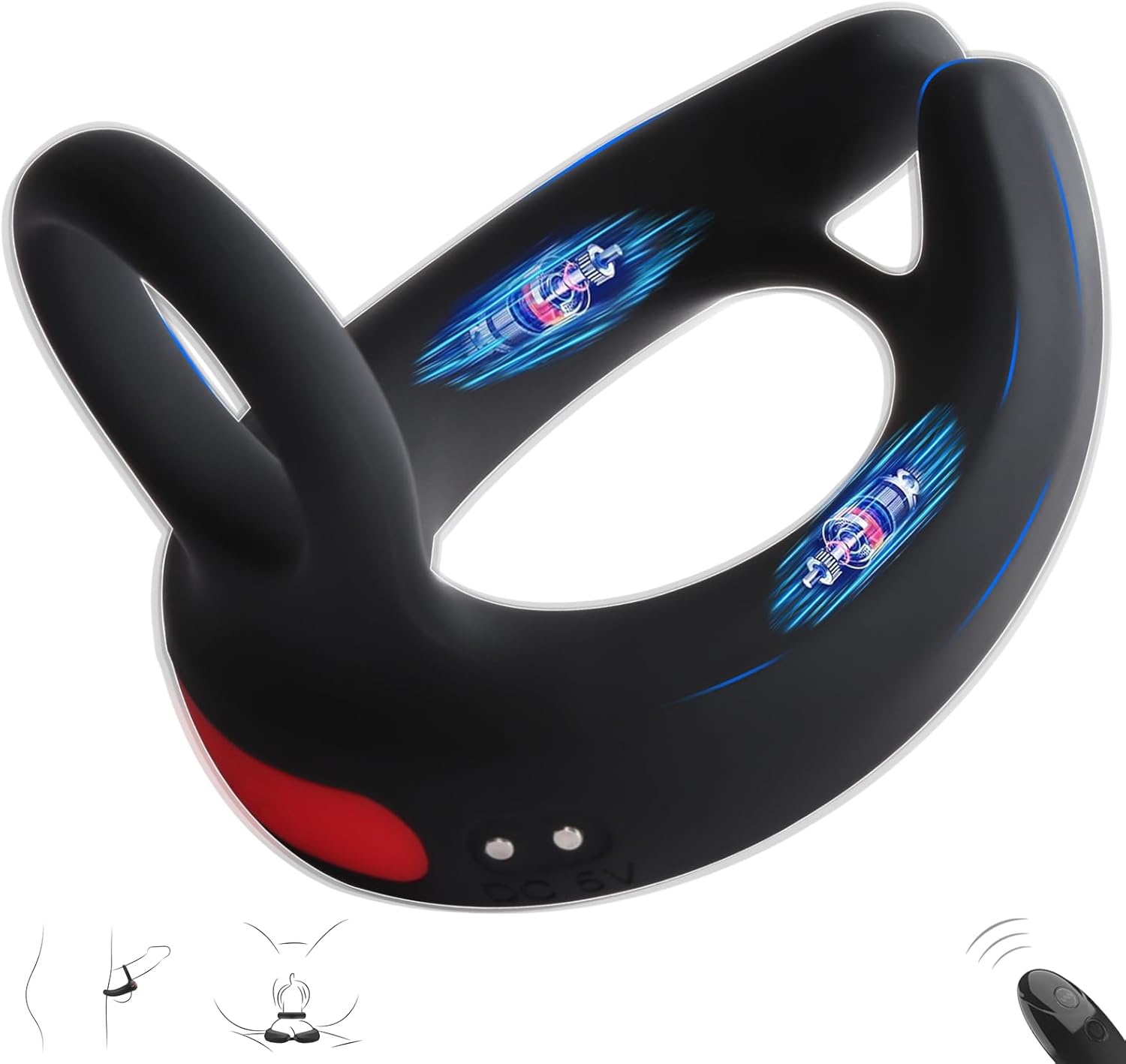 GripPulse Vibrating Dual Cock Ring