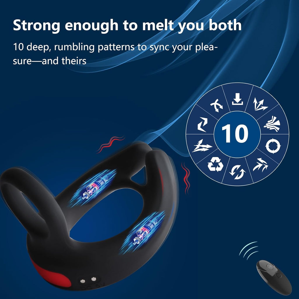 GripPulse Vibrating Dual Cock Ring