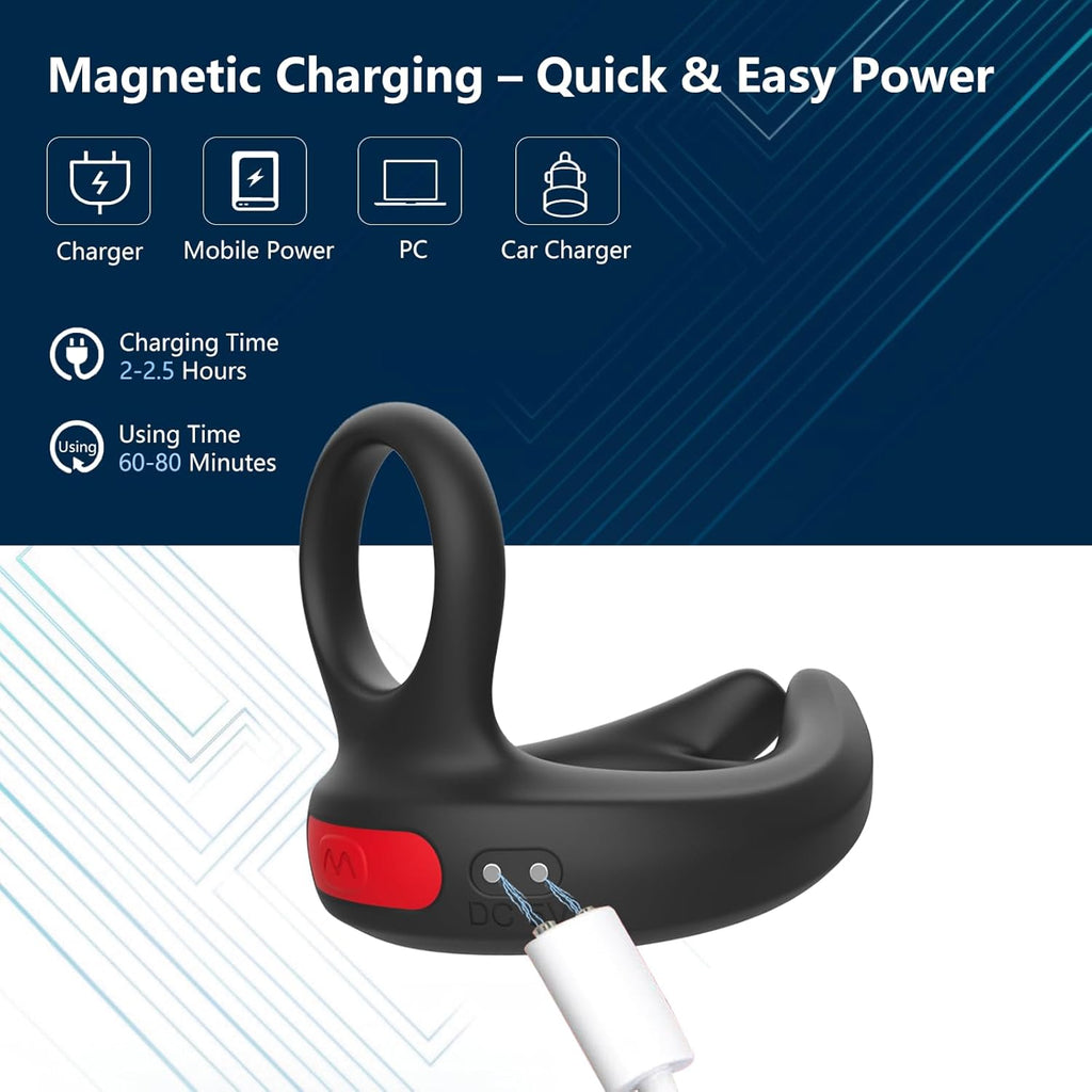 GripPulse Vibrating Dual Cock Ring