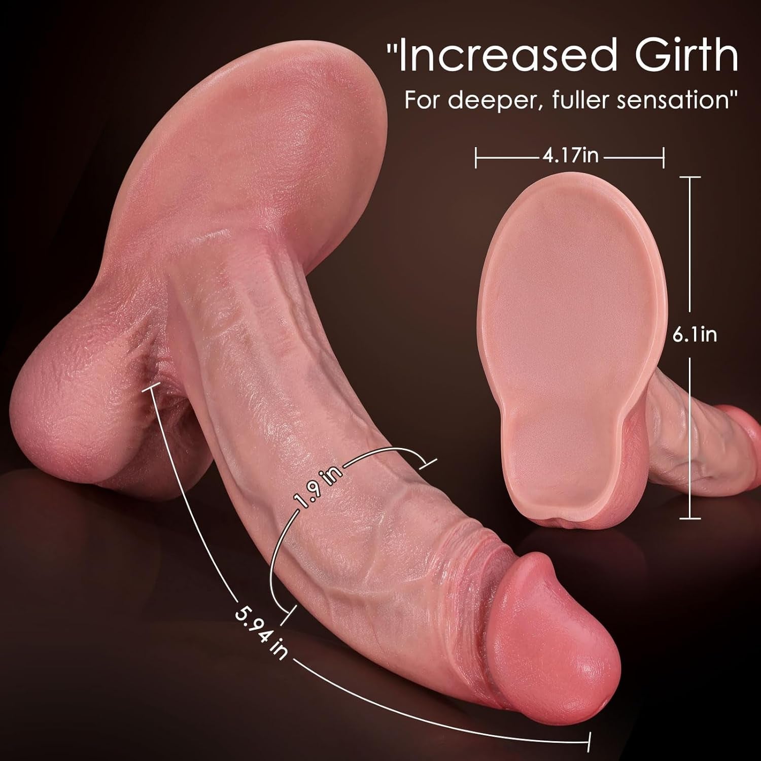 GripRide Realistic Suction Cup Dildo