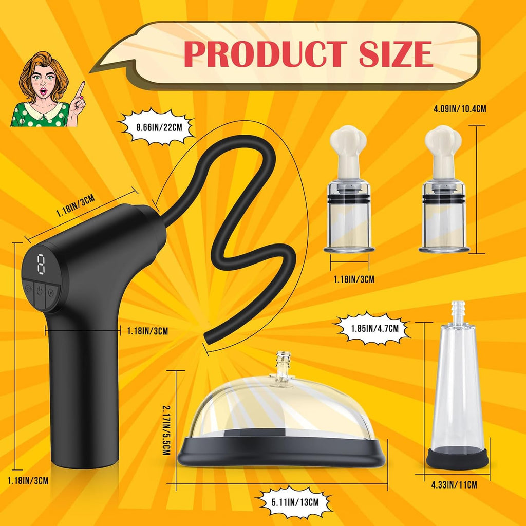HatTrick Electric Pussy Pump Nipple Suckers Kit