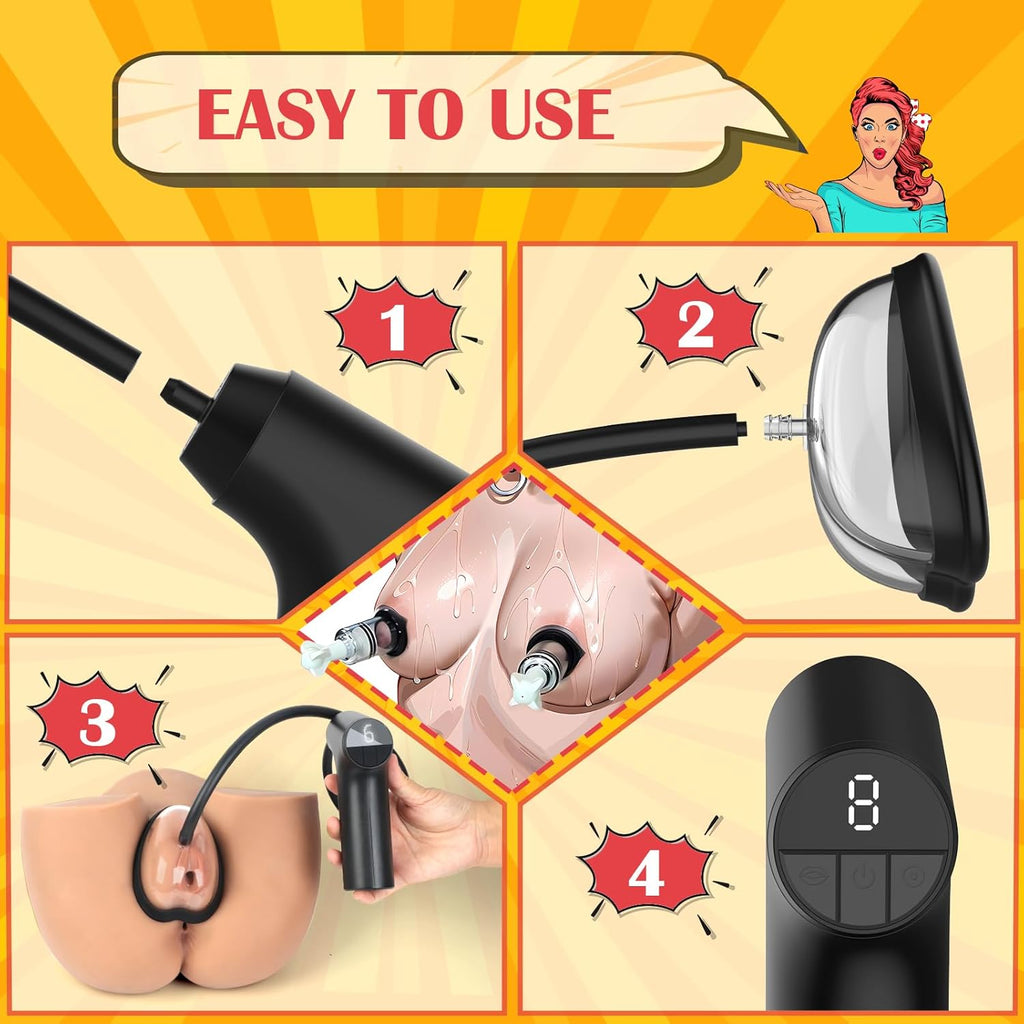 HatTrick Electric Pussy Pump Nipple Suckers Kit