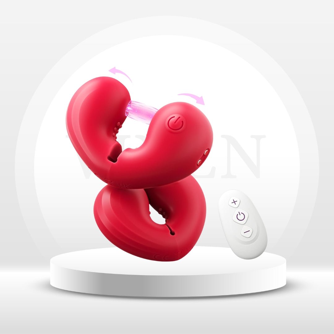 HeartBite Vibrating Nipple Clamps with Remote