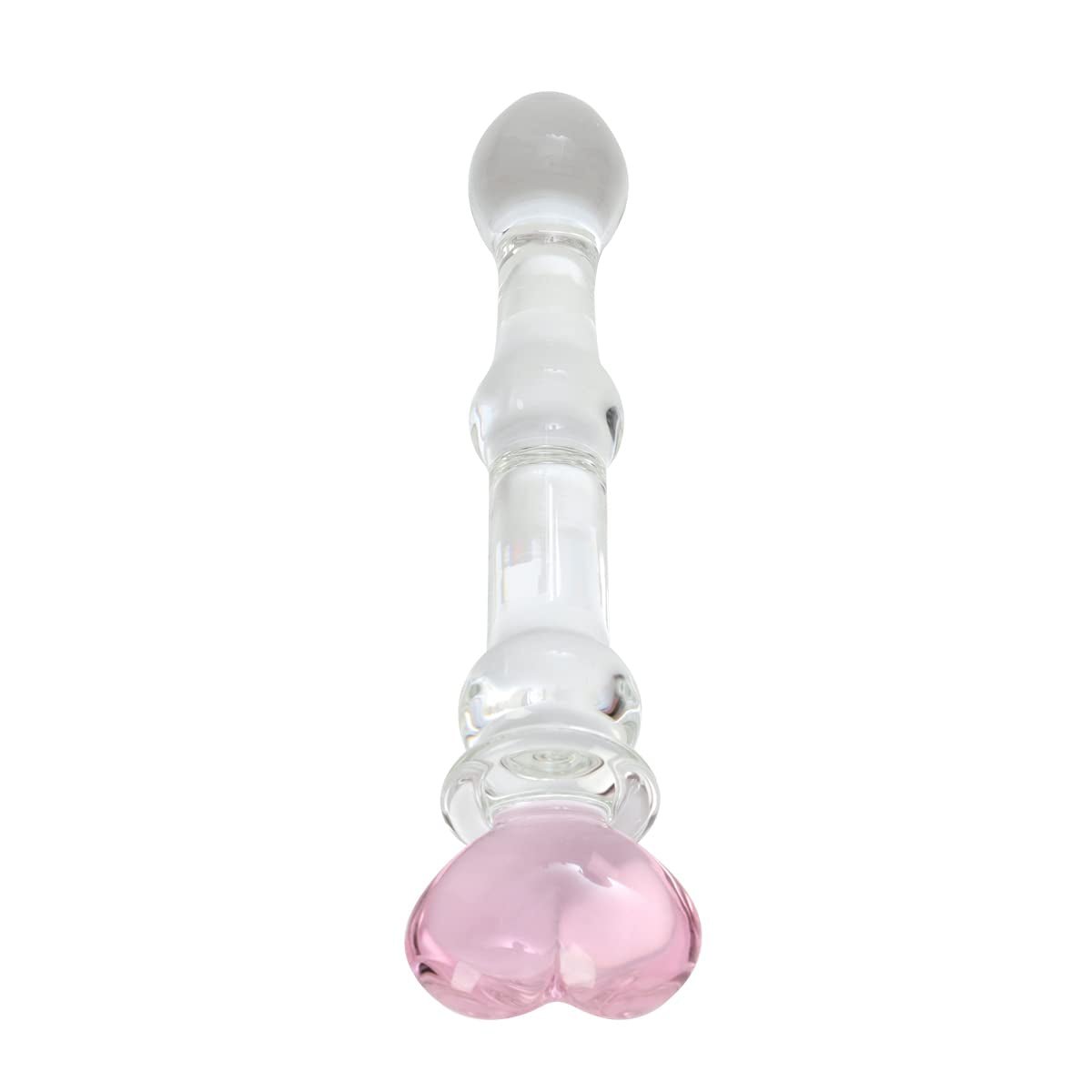 HeartGlass Pink Heart Glass Dildo Wand