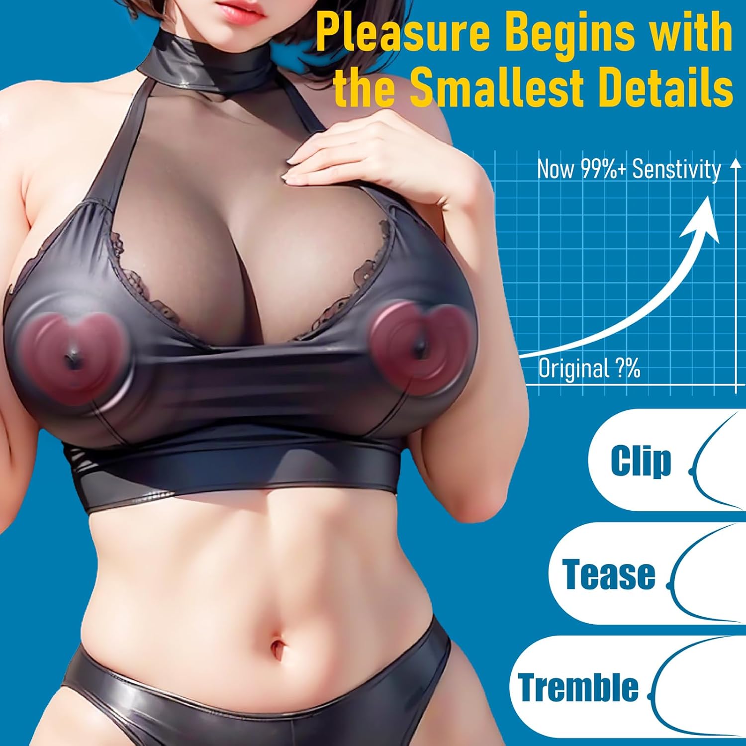 HeartPulse Nipple Vibrators with Remote