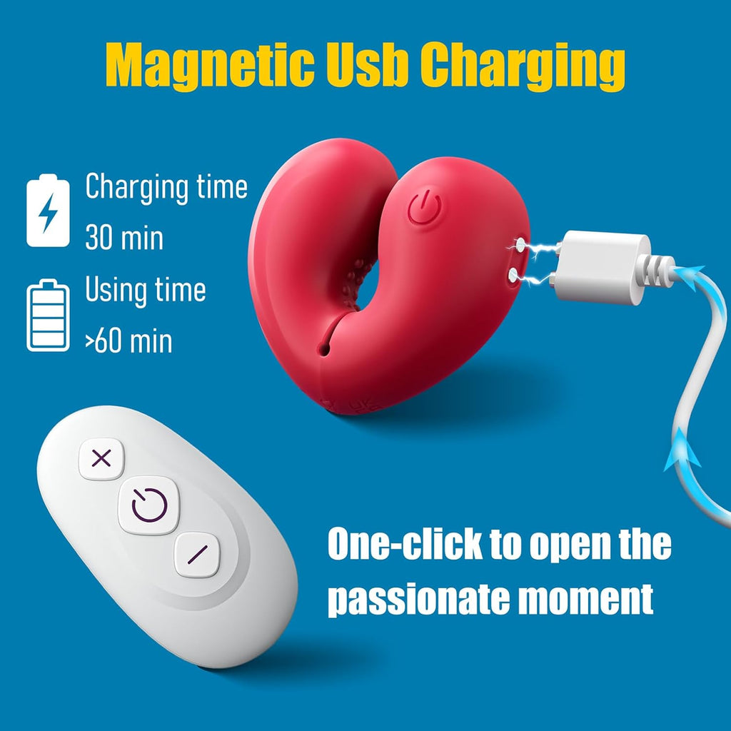 HeartPulse Nipple Vibrators with Remote