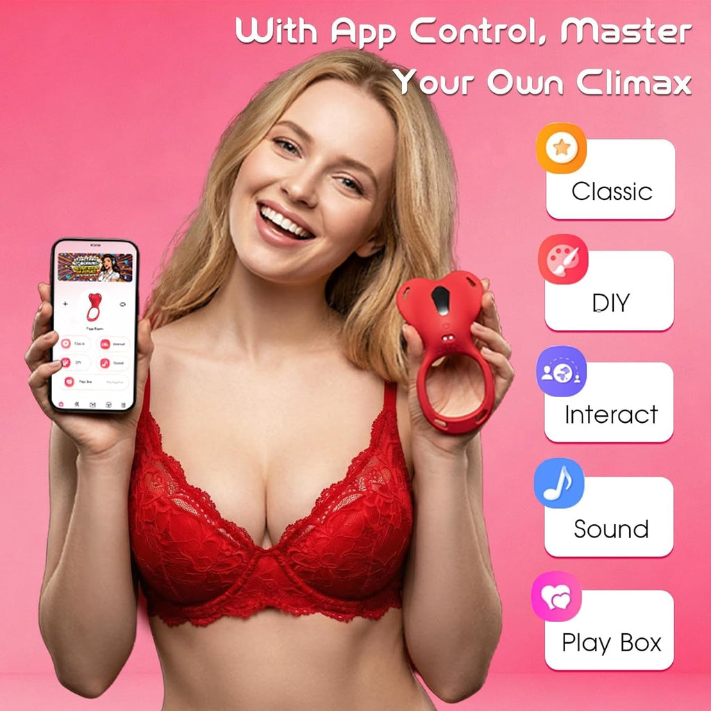 HeartRush Heart-Shaped Couples Wearable Clit Vibrator