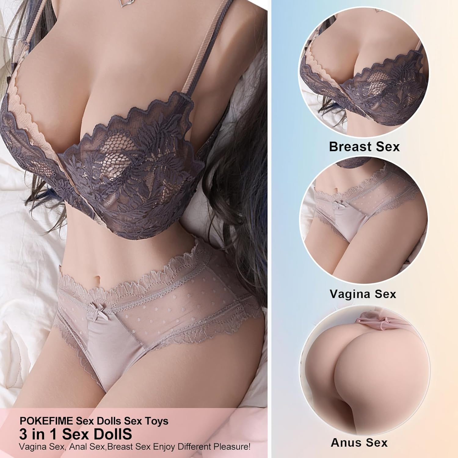 Heather 3-in-1 Full Size Sex Doll (55 lbs)