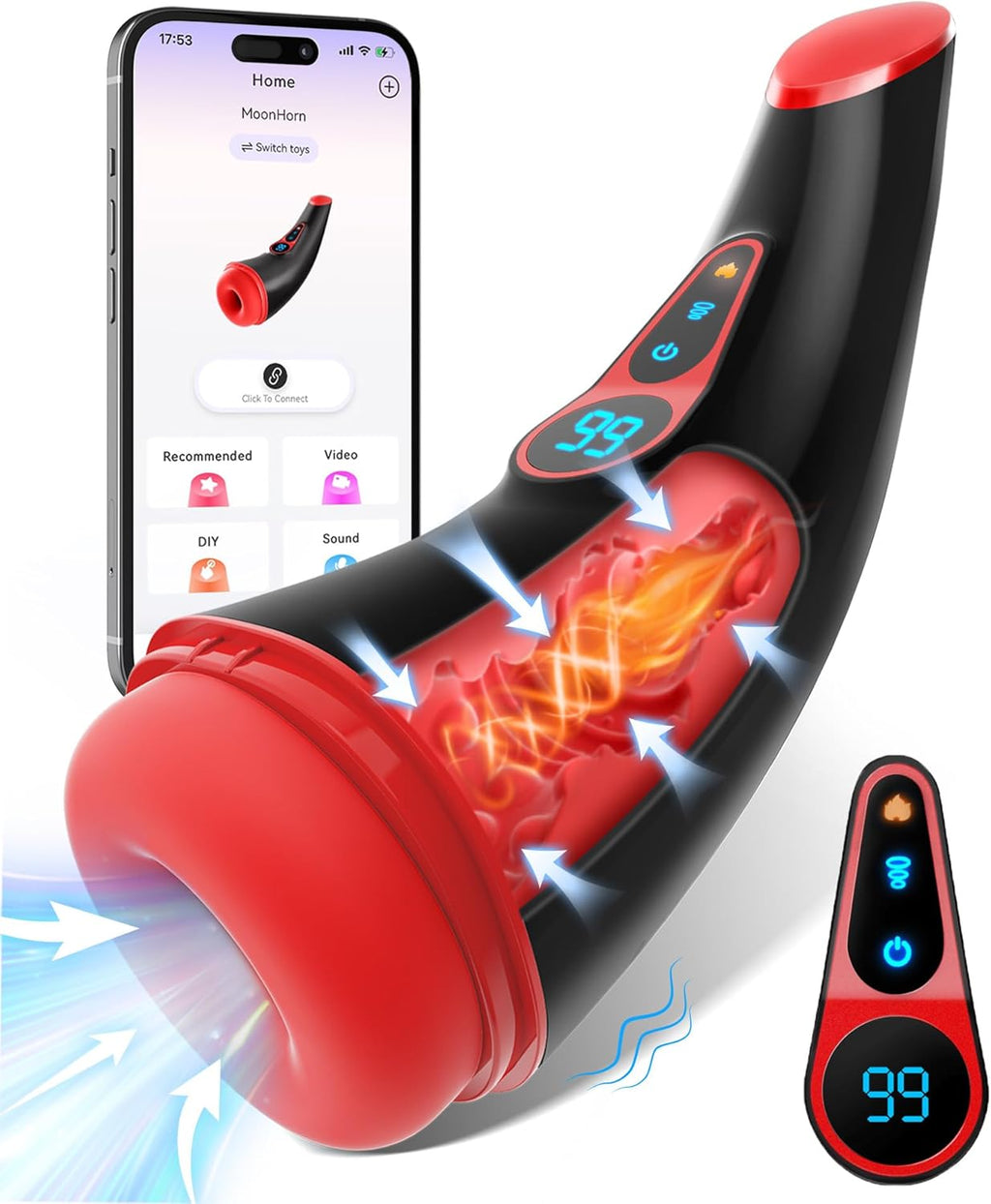 HeatLuxe  App-Controlled Heating Masturbator