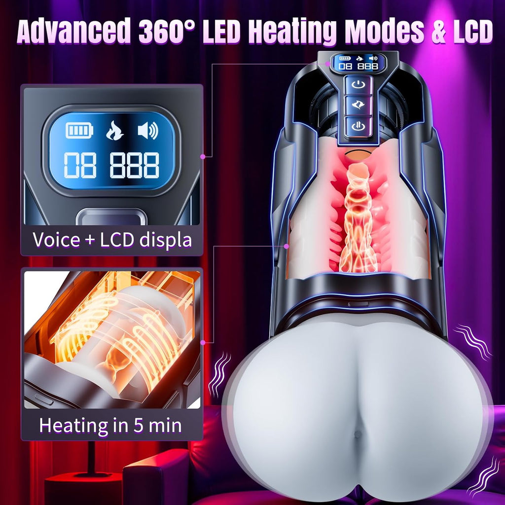 HeatPulse ThrustMaster Pro 360° Pocket Pussy Masturbator