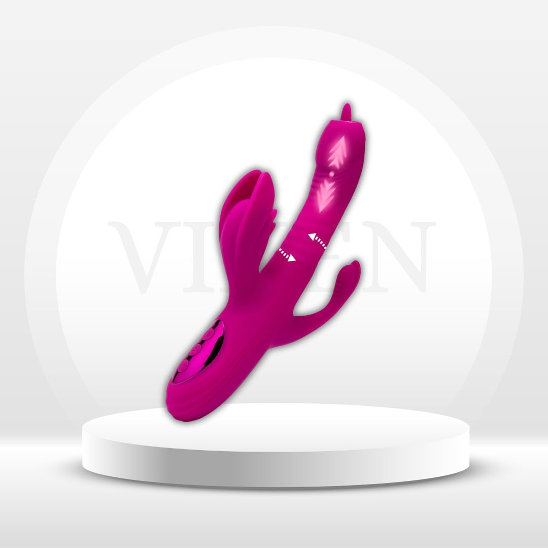 HeatRush Thrusting 3-in-1 Rabbit Vibrator