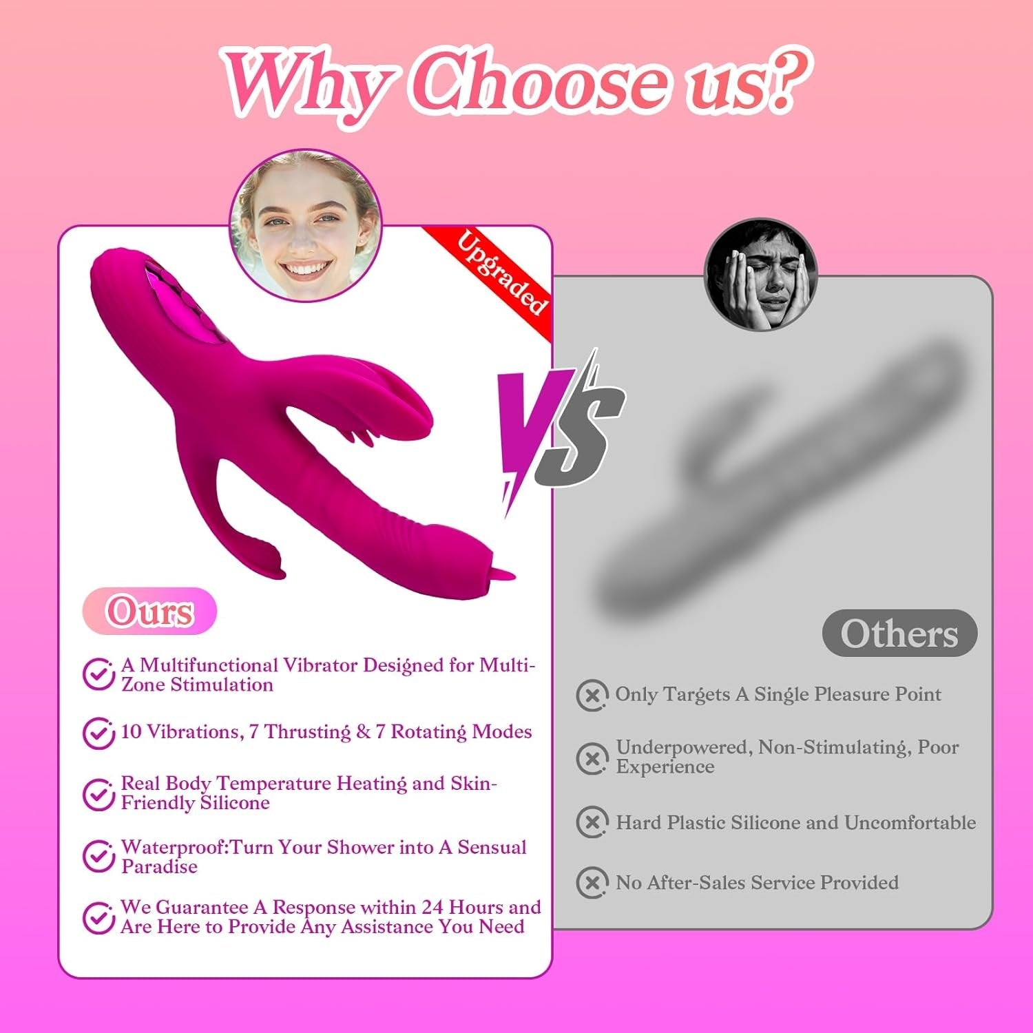 HeatRush Thrusting 3-in-1 Rabbit Vibrator