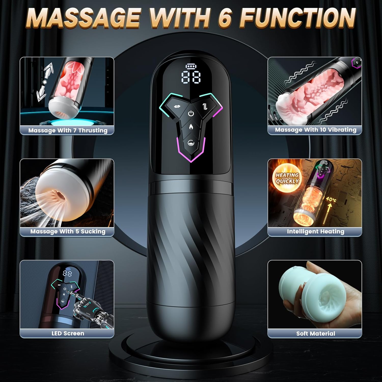 HeatStroke Smart Penis Pump Masturbator