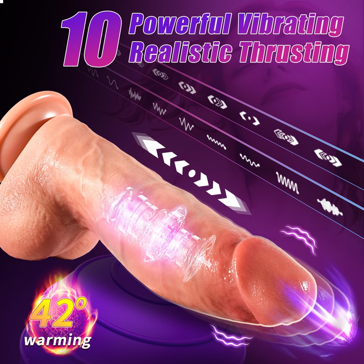 HeatTitan Huge Heating Thrust Dildo Vibrator