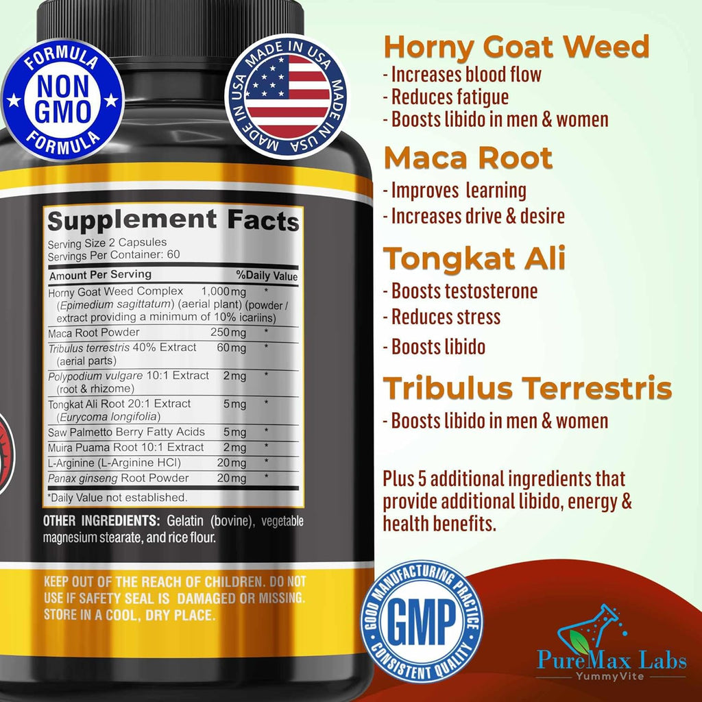 Horny Goat Weed Capsules – Libido & Energy Support for Adults
