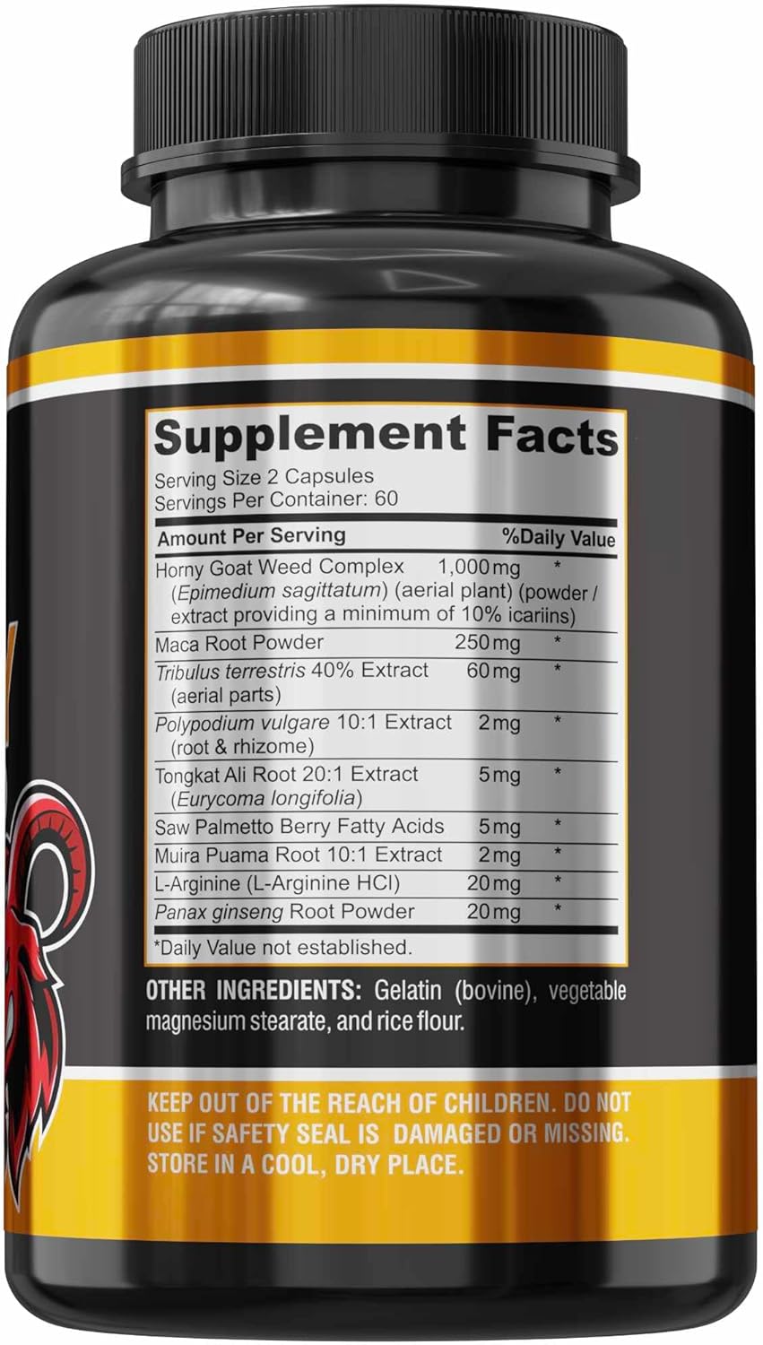 Horny Goat Weed Capsules – Libido & Energy Support for Adults