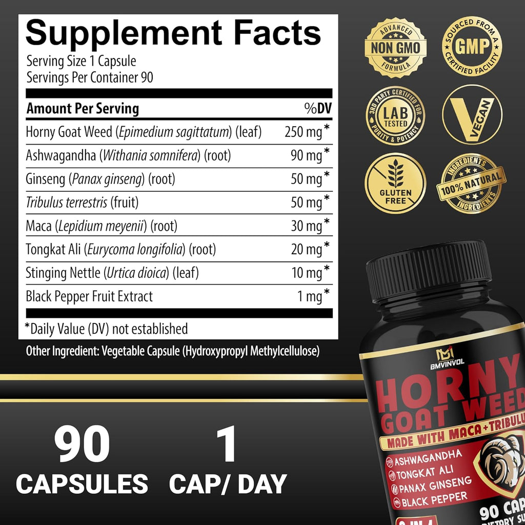 Horny Goat Weed Capsules – Libido & Energy Support for Men