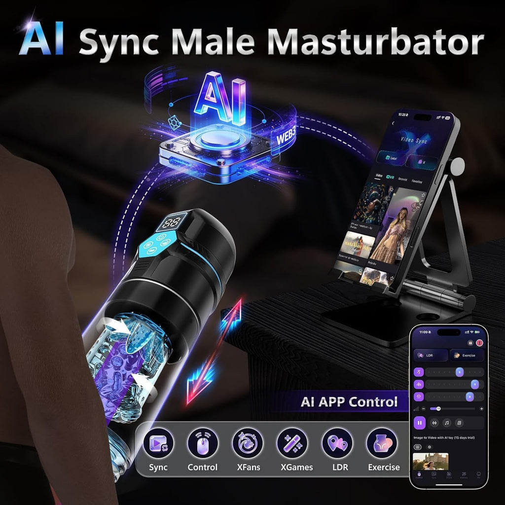 HydroSync AI Video Sync Vacuum Male Stroker