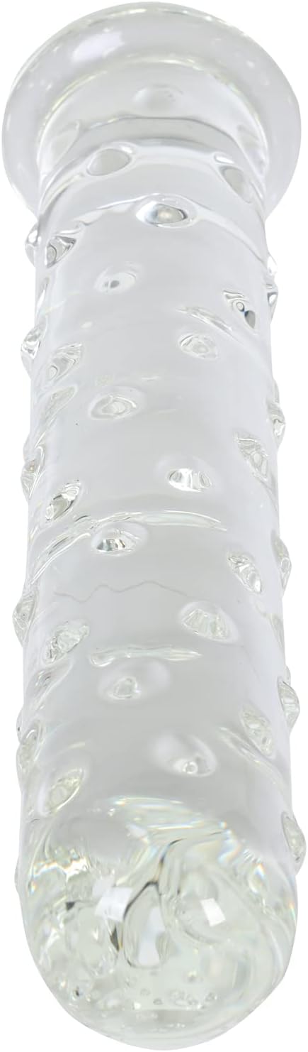 IceFire Textured Glass Dildo Wand