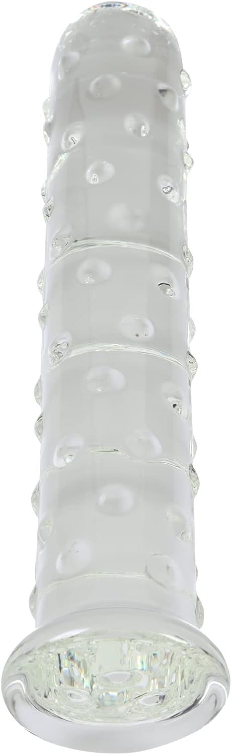 IceFire Textured Glass Dildo Wand