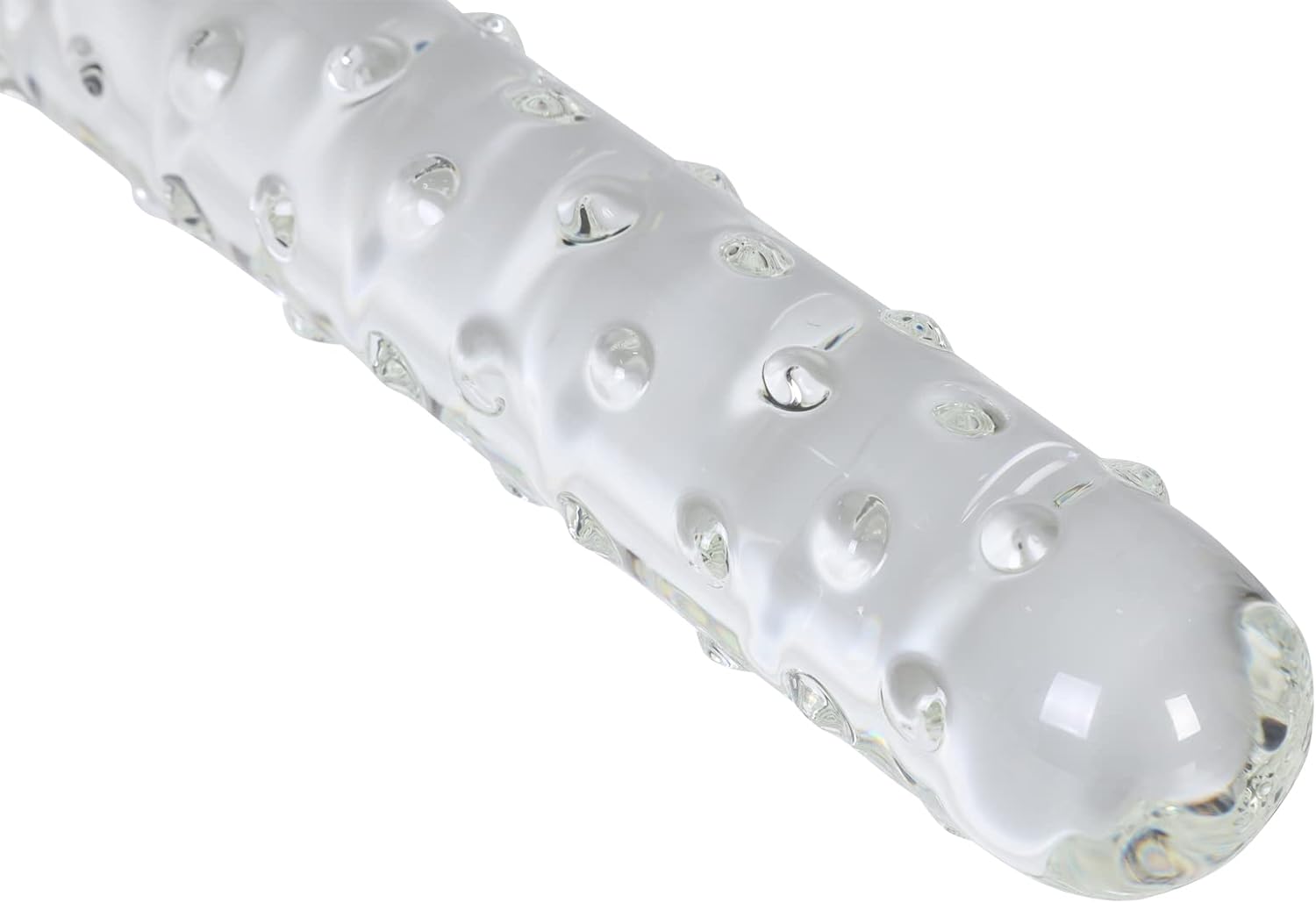 IceFire Textured Glass Dildo Wand