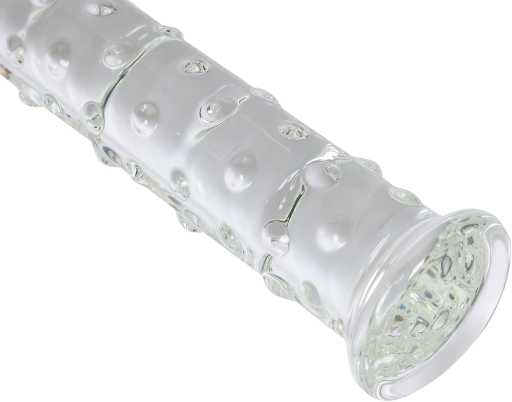 IceFire Textured Glass Dildo Wand