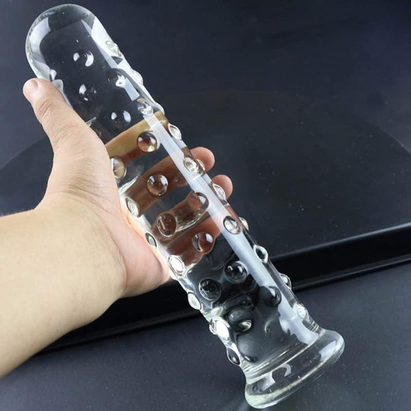 IceFire Textured Glass Dildo Wand