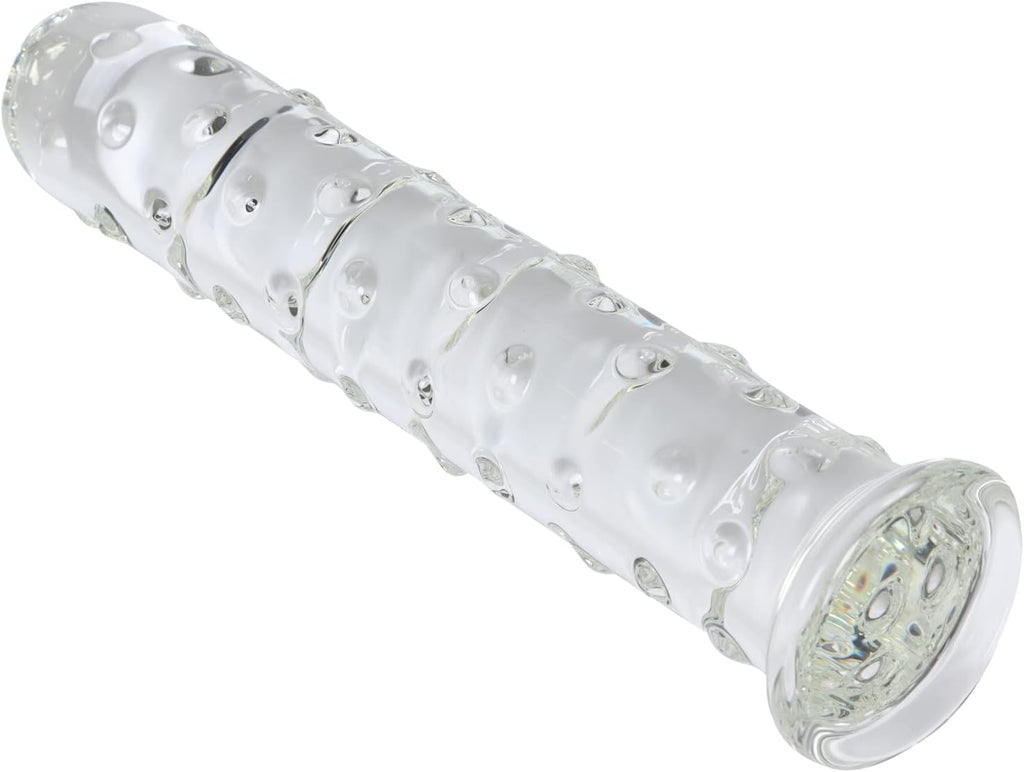 IceFire Textured Glass Dildo Wand