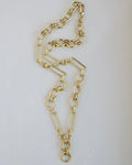 Louvre Extension Link Charm Holder Necklace - Clicker Clasp - add charms
