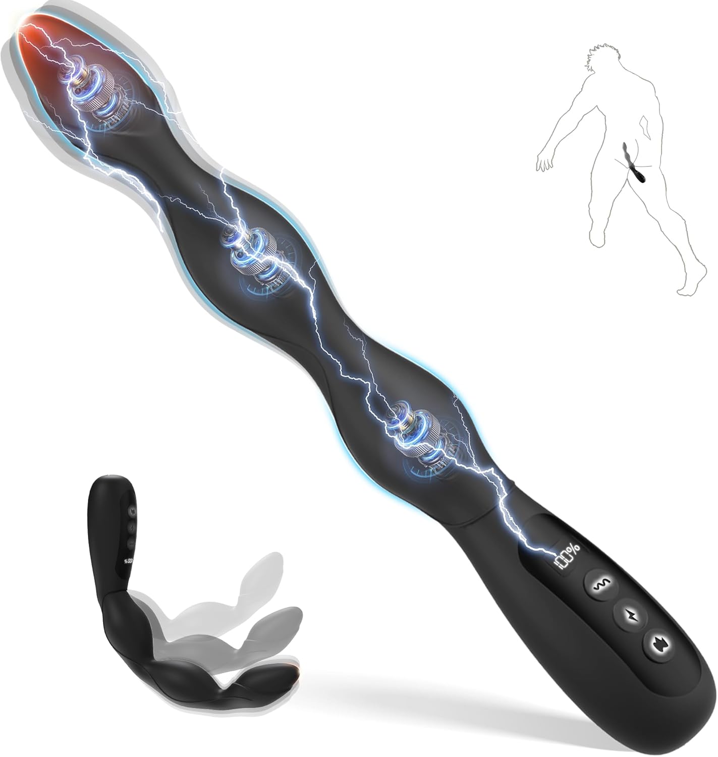 InfernoKnot Prostate Plug – Vibe, Shock & Heat
