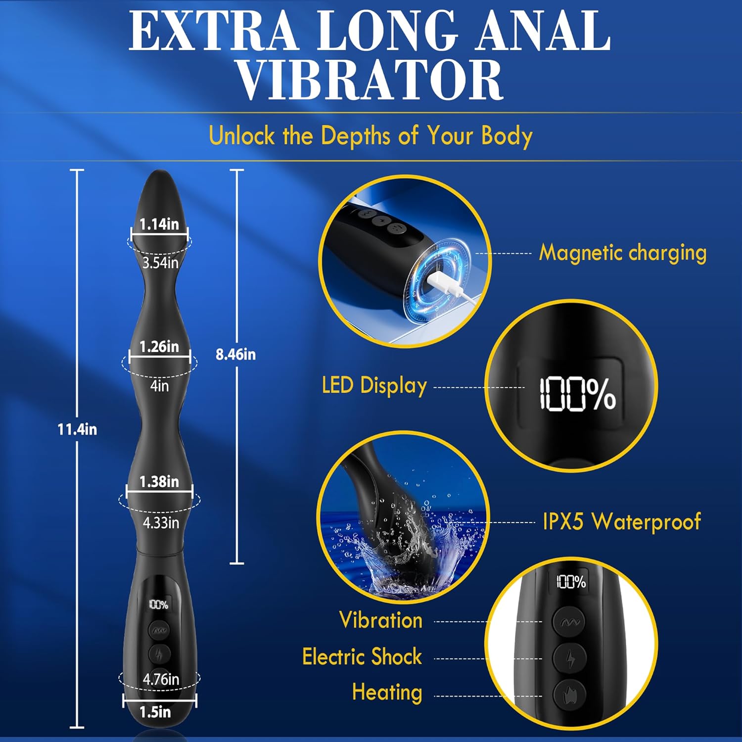 InfernoKnot Prostate Plug – Vibe, Shock & Heat
