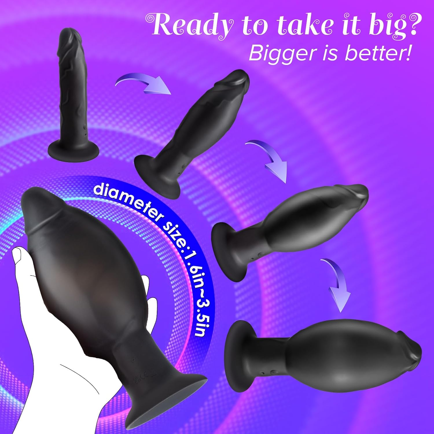 InflateVibe Prostate Vibrator & Suction Cup Dildo
