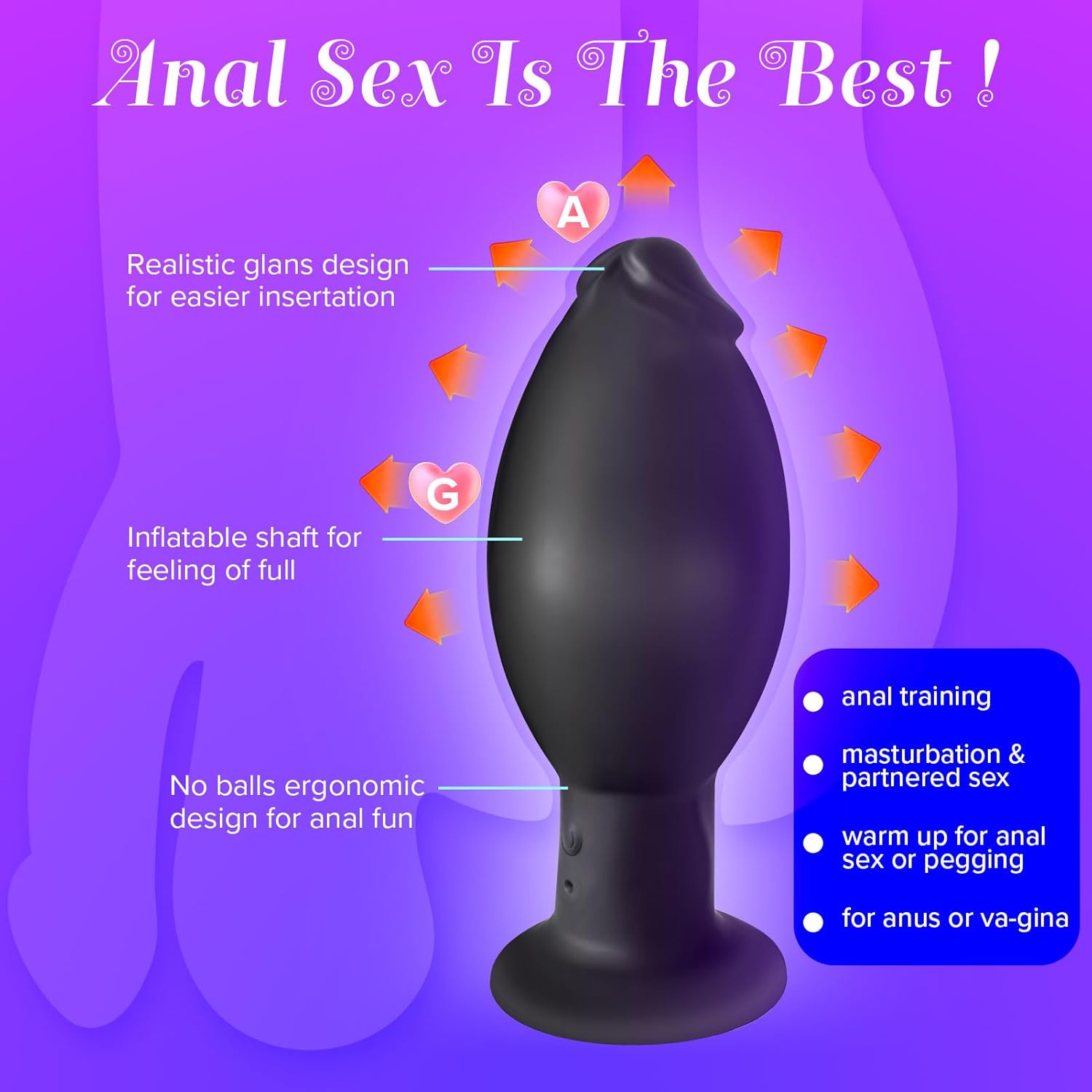 InflateVibe Prostate Vibrator & Suction Cup Dildo