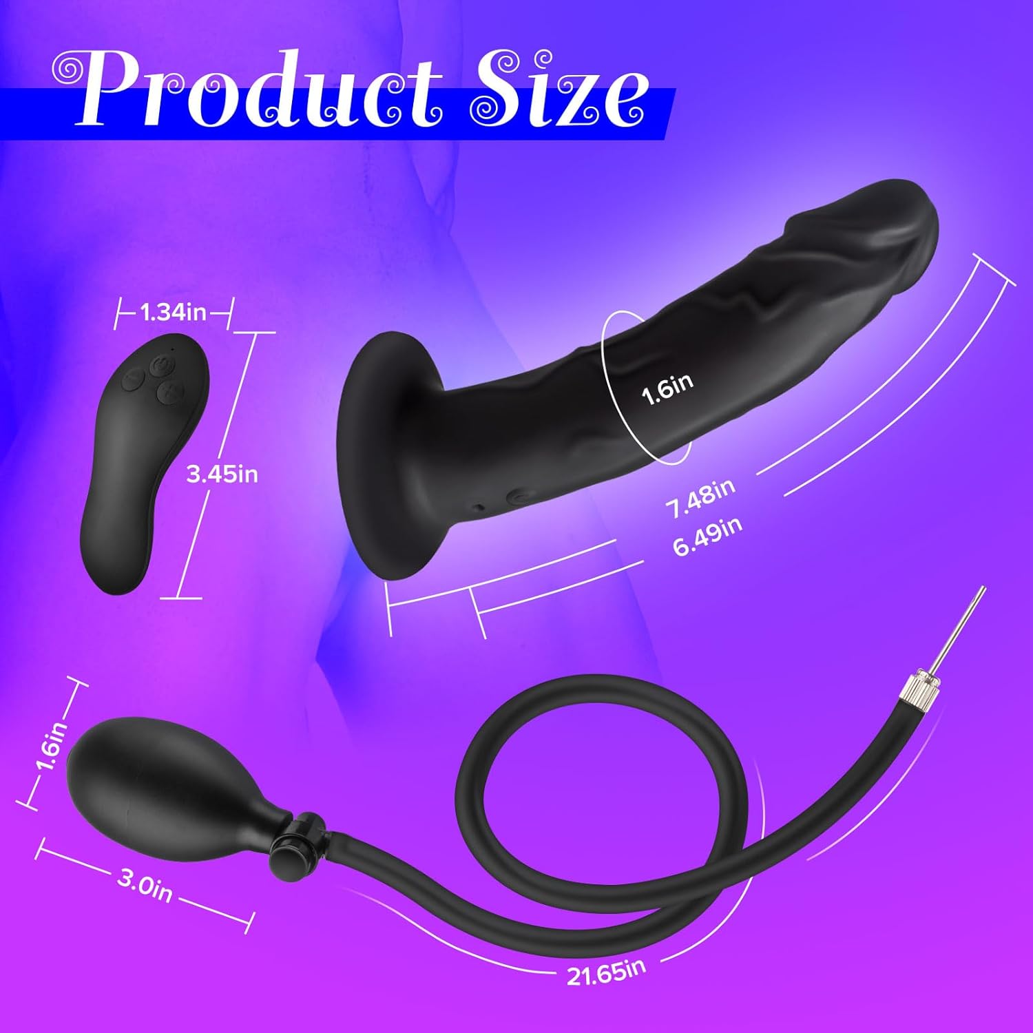 InflateVibe Prostate Vibrator & Suction Cup Dildo