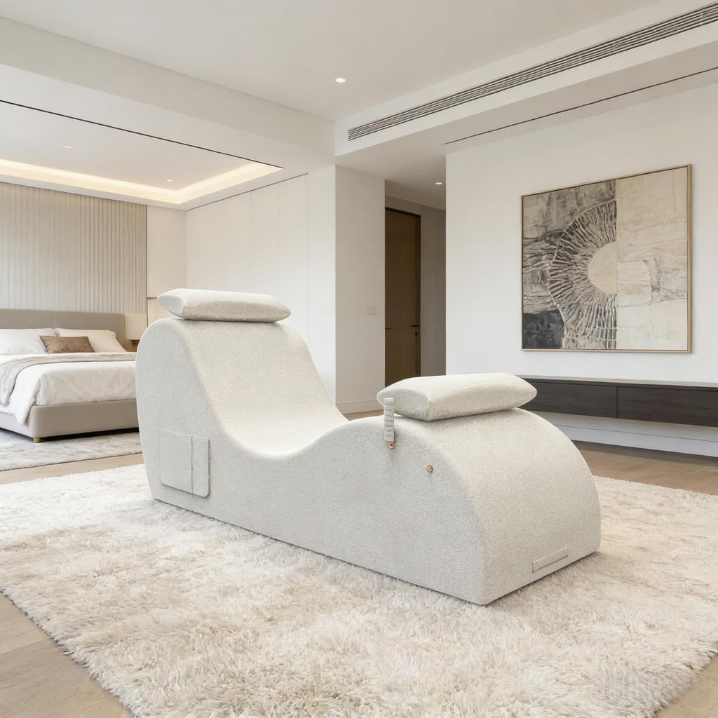 IvoryArc Light Beige Sex Chaise Lounge Chair