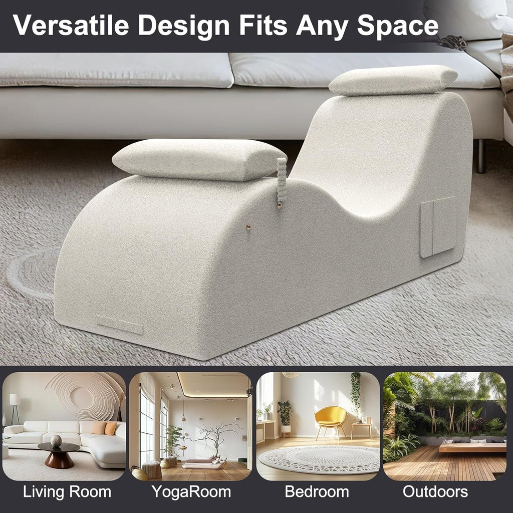 IvoryArc Light Beige Sex Chaise Lounge Chair