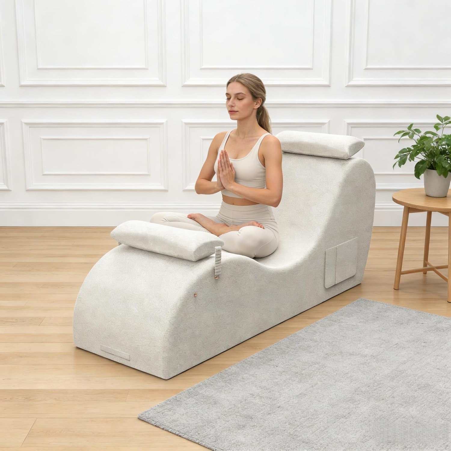 IvoryArc Light Beige Sex Chaise Lounge Chair