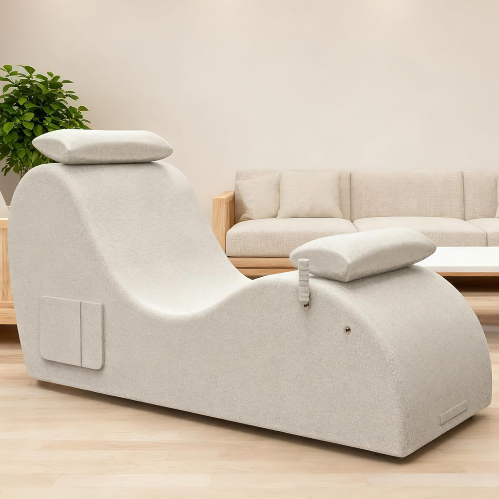 IvoryArc Light Beige Sex Chaise Lounge Chair