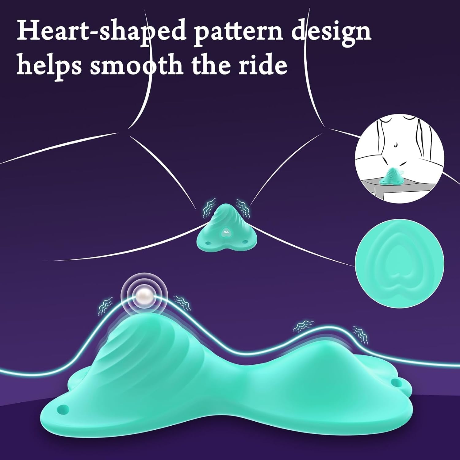 JadeFlutter App Controlled Butterfly Ride-On Vibrator