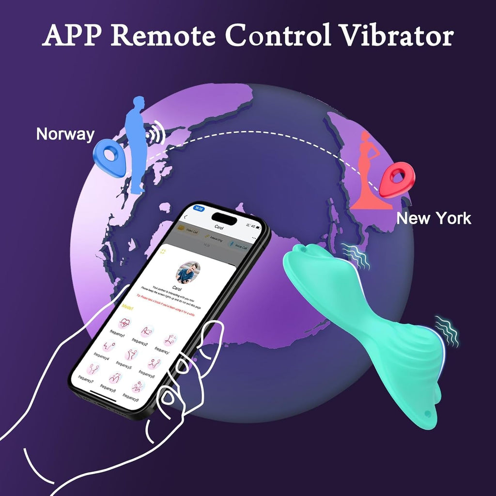 JadeFlutter App Controlled Butterfly Ride-On Vibrator
