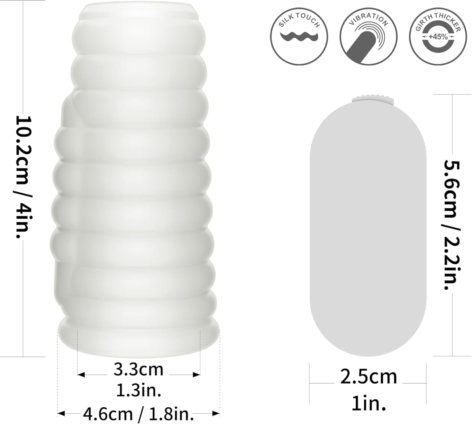 KnightFit Ribbed Vibrating Penis Sleeve